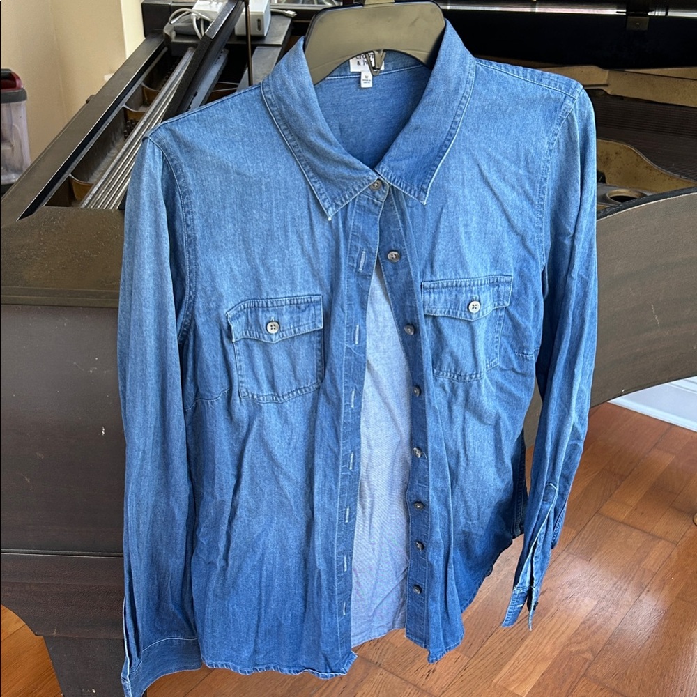 Crown & Ivy Blue Button Down Shirt